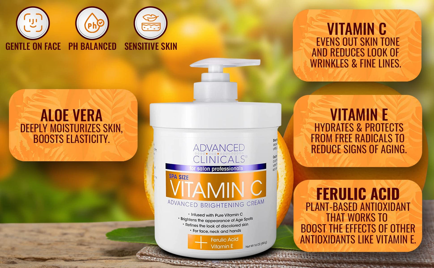 Advanced Clinicals Vitamin C brightening cream