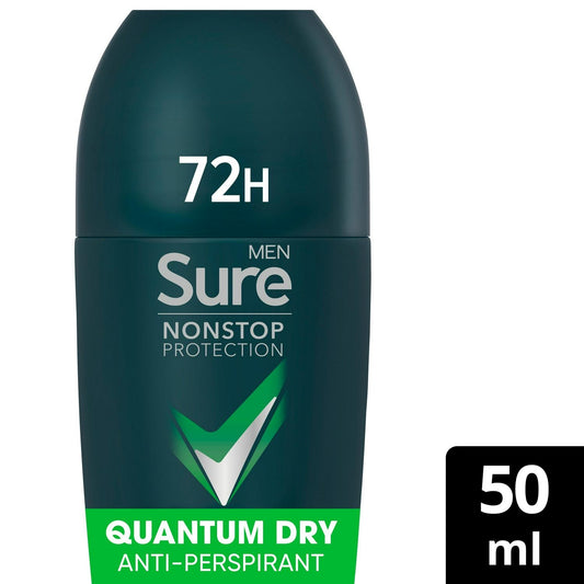 Sure Men Nonstop Quantum Dry Antiperspirant Deodorant Roll On 50ml