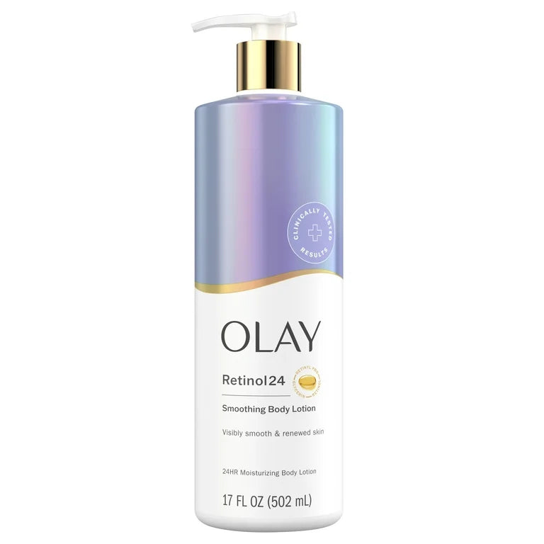 Olay Smoothing Body Lotion with Retinol & Vitamin B3 Complex, for All Skin Types, 17 fl oz/502 ml
