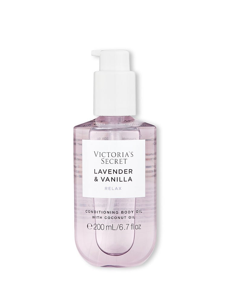 Victoria’s Secret lavender & vanilla relax conditioning body oil with coconut oil
