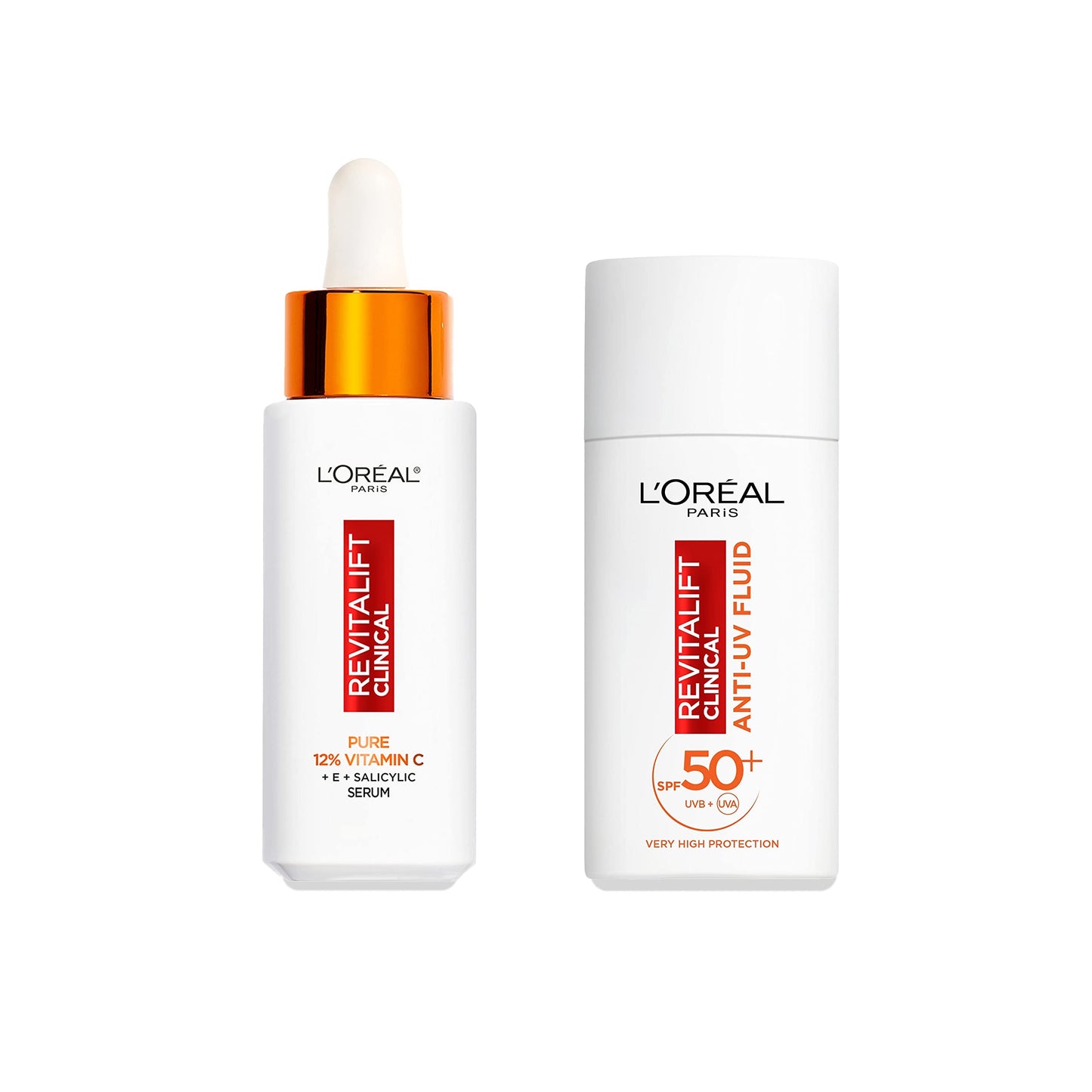 L'Oréal Paris Revitalift Pure Vitamin C Serum and SPF 50+ Invisible Fluid Face Duo