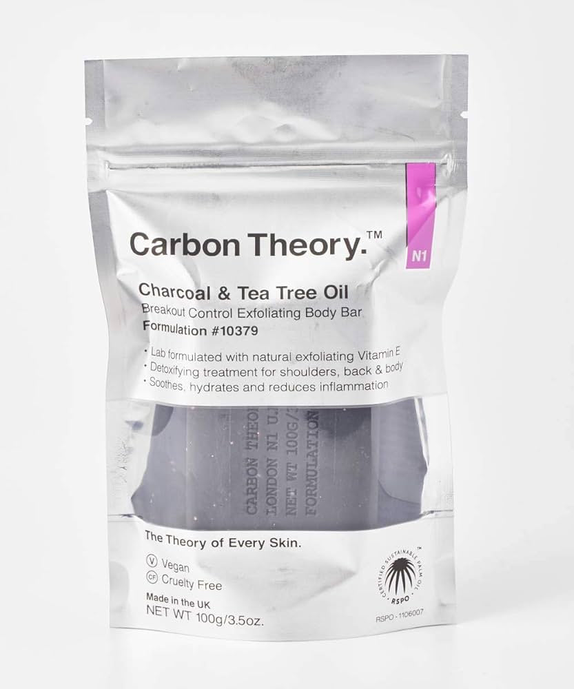 Carbon Theory Charcoal & Tea Tree Oil Breakout Control Exfoliating Body Bar