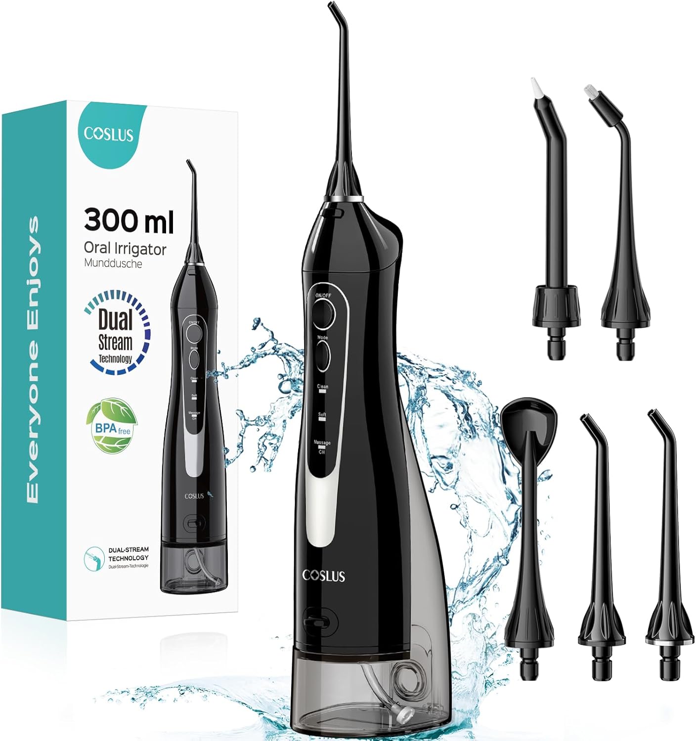 COSLUS Oral Irrigator/water flosser 300ml