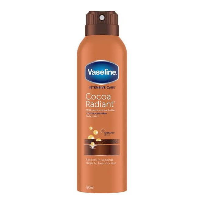 Vaseline Intensive Care Cocoa Radiant Spray Moisturiser 190 ml