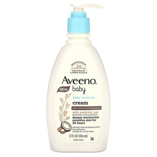 Aveeno Baby Daily Moisturizing Cream with Prebiotic Oat, Coconut Oil & Shea Butter