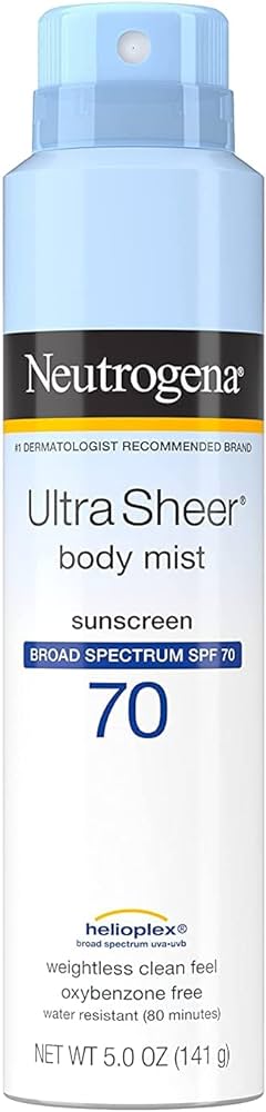 Neutrogena Ultra Sheer Body Mist SPF 70 Sunscreen Spray 141g