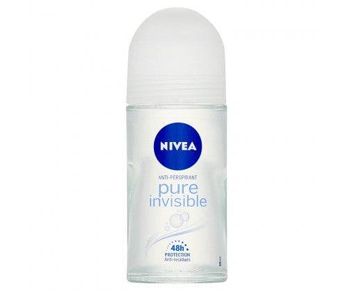 Nivea Anti-Perspirant Deodorant Roll-On Pure Invisible 48 Hours Deo 50ml