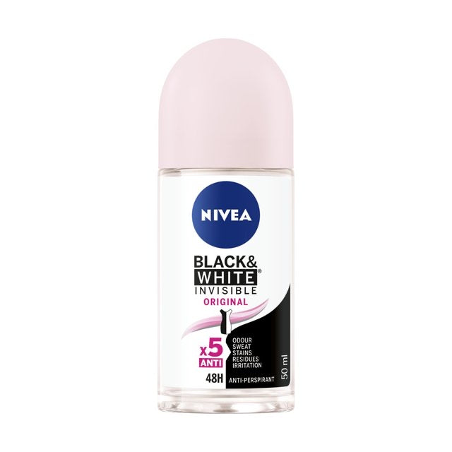 NIVEA Black & White Original Anti-Perspirant Deodorant Roll-On 50ml