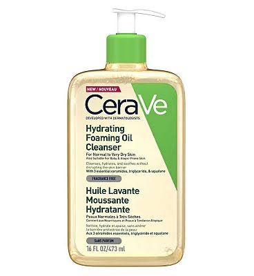 CeraVe Hydrating Foaming Oil Cleanser 473ml for Normal to Very Dry Skin