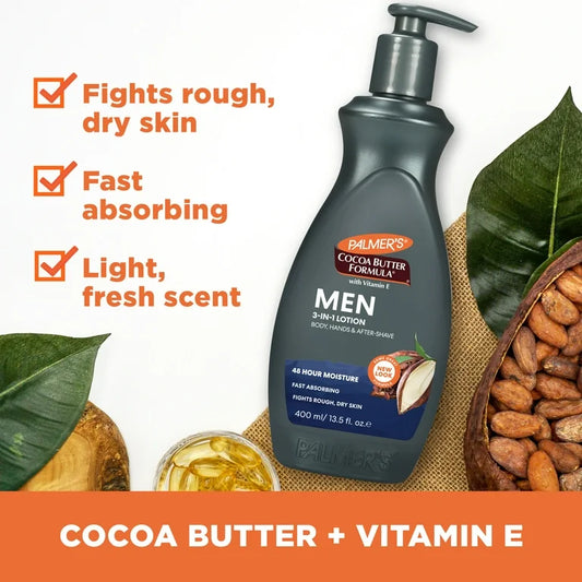 COCOA BUTTER FORMULA
Men 3-in1 Lotion 400ml