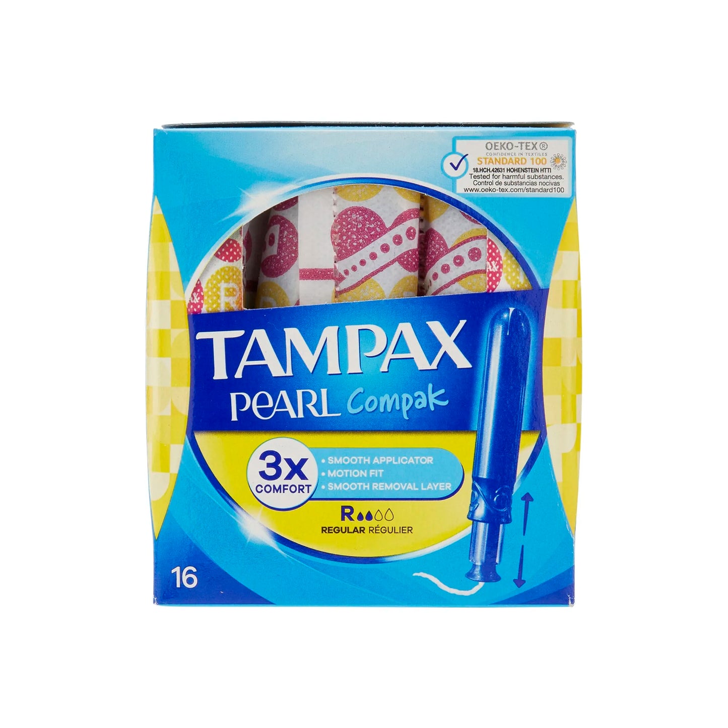 Tampax Pearl Compak Regular Tampons With Applicator x16