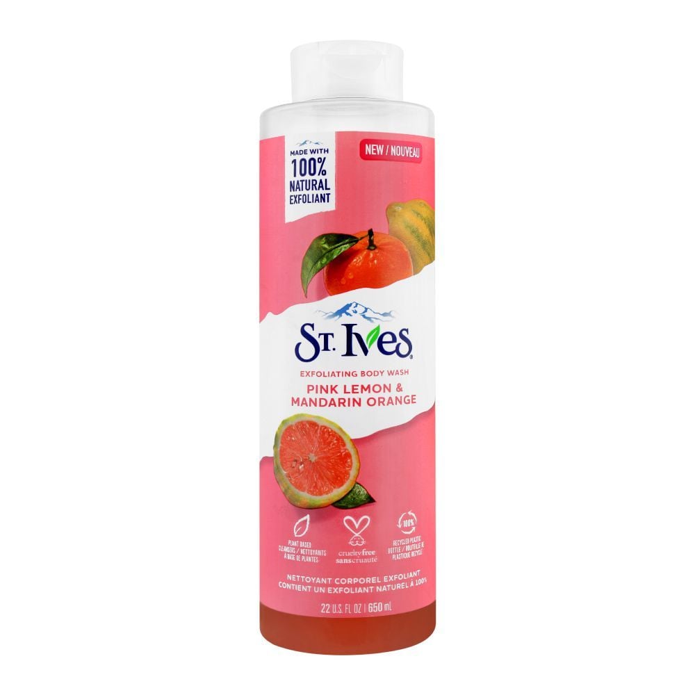 St. Ives exfoliating body wash pink lemon & mandarin orange 650ml
