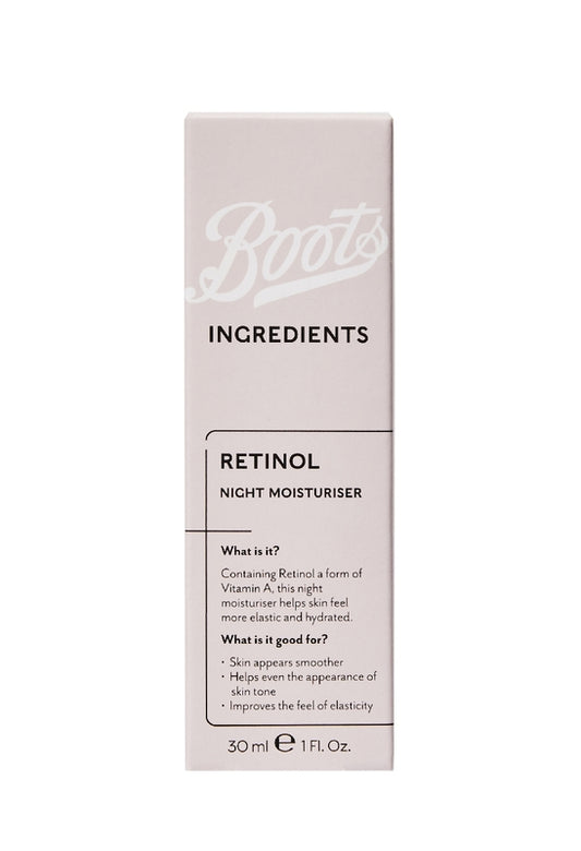 Boots Ingredients Retinol Night Moisturiser 30ml