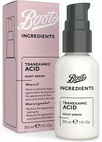 Boots Ingredients Tranexamic Acid Night Serum 30ml