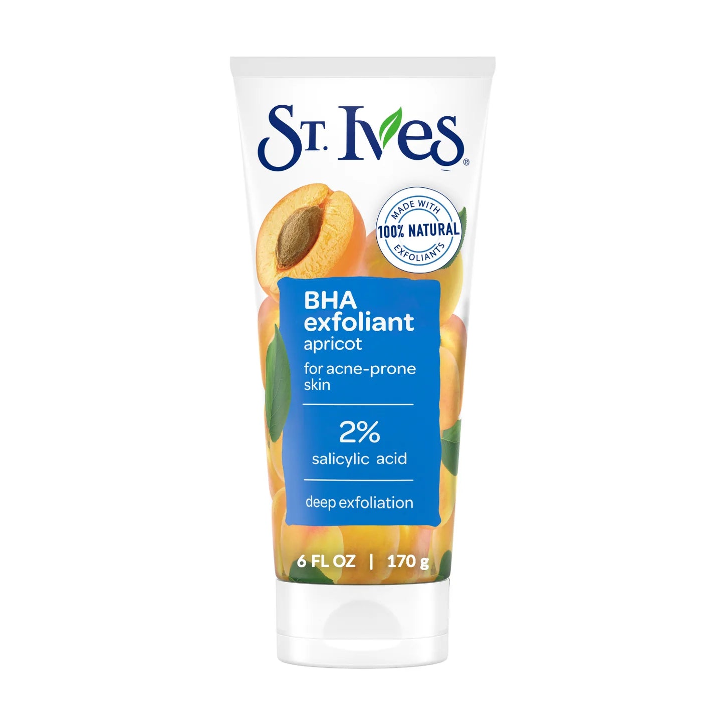 St. Ives BHA Apricot Face Exfoliant for Acne Prone Skin, 6floz