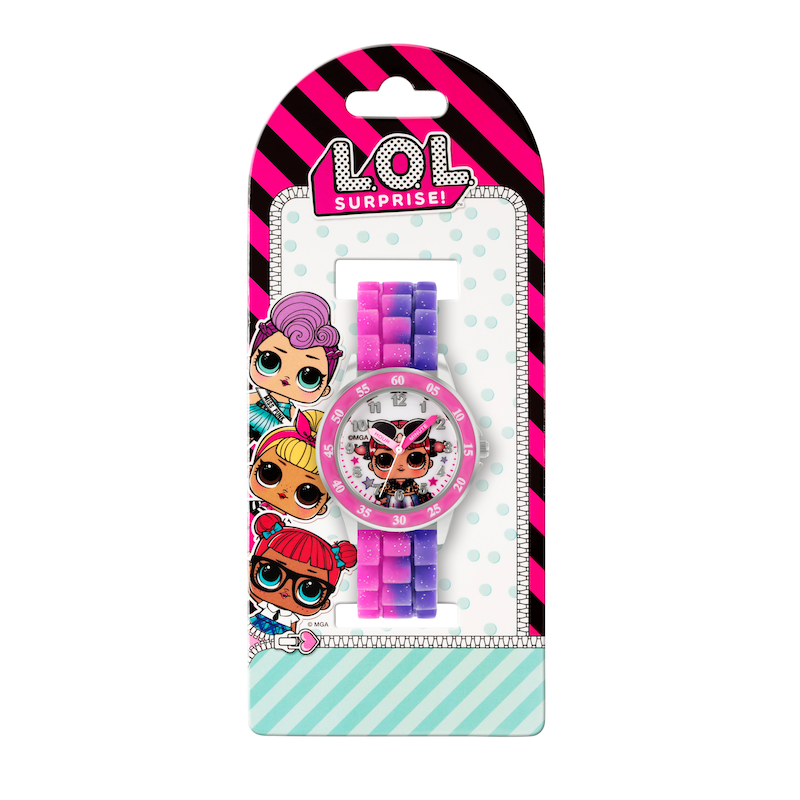 LOL Surprise Kid's Pink and Purple Silicone Strap Watch