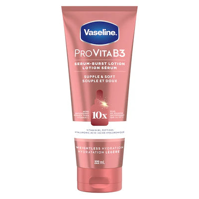 VASELINE PRO VITAB3 SUPPLE & SOFT SERUM-BURST LOTION 222ml