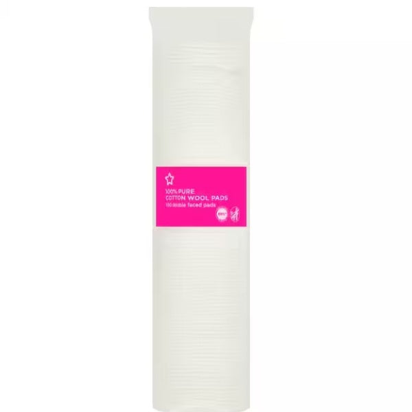 Superdrug 100% Pure Cotton Wool Pads - 100 round pads