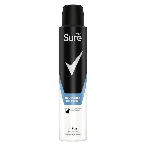Sure Men Invisible Ice Fresh Antiperspirant Deodorant 250Ml