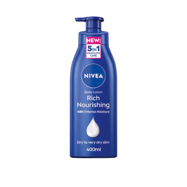 NIVEA Body Lotion for Dry Skin, Rich Nourishing, 400ml