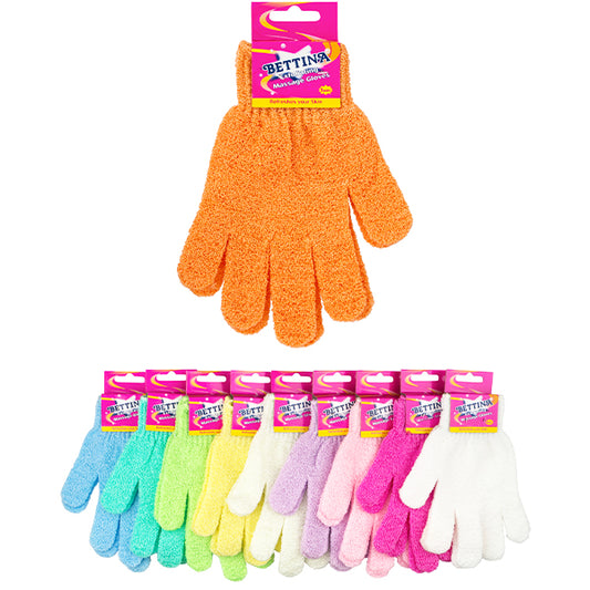 Exfoliating massage glove assorted colours