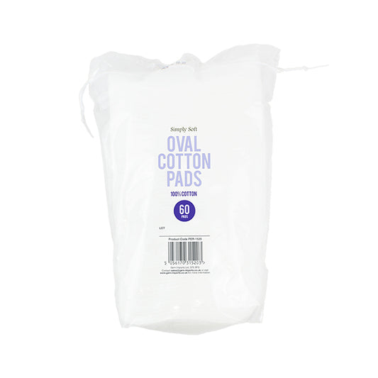 Simply Soft Oval 100% cotton Pads 60 pack