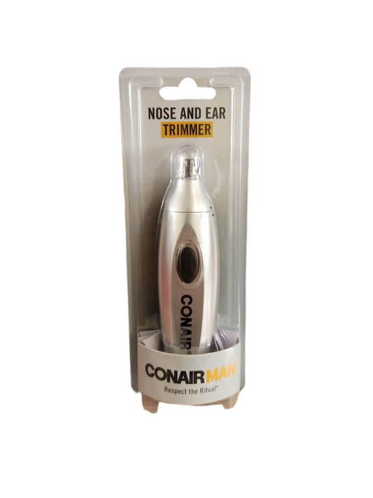 CONAIR MAN Nose Ear Hair Compact BATTERY Rinseable Stainless Steel Blade Trimmer