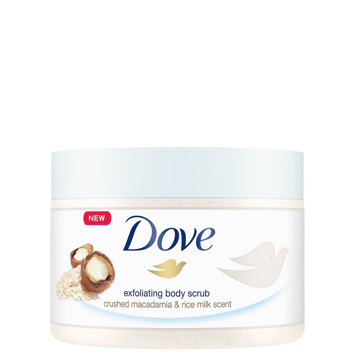 Dove Crushed Macadamia & Rice Milk Body Scrub 225 ml
