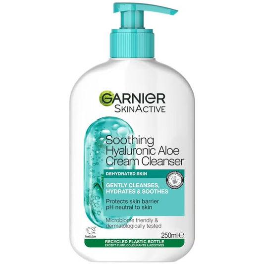 Garnier Skin Active – Hyaluronic Aloe Soothing Cream Cleanser 250ml