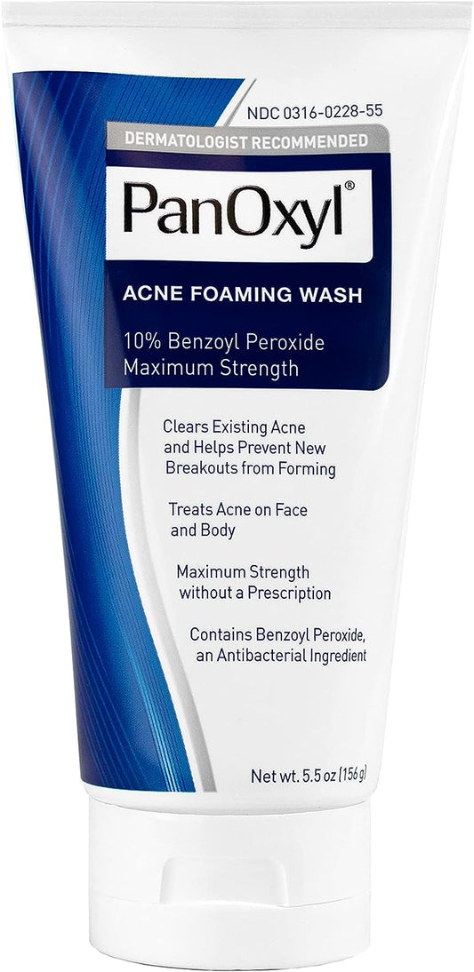 PanOxyl acne foaming wash 10% Benzoyl Peroxide 5.5 oz