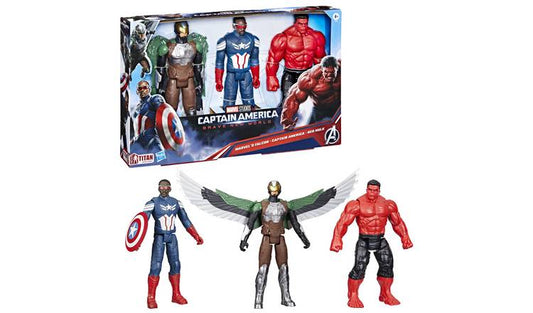 Marvel Captain America Pack of 3 Titan Hero Playset
