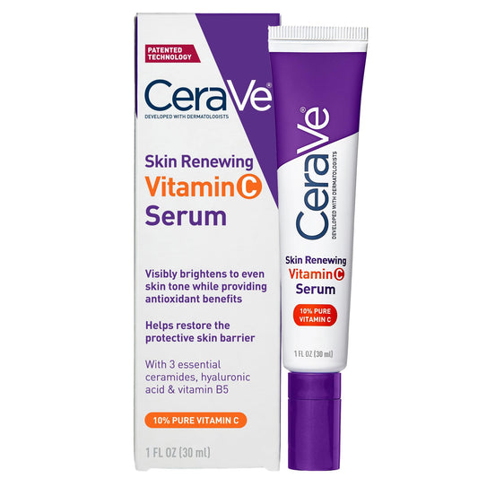 CeraVe Skin Renewing 10% Pure Vitamin C Serum with Ceramides for Brighter & Smoother Skin 30ml