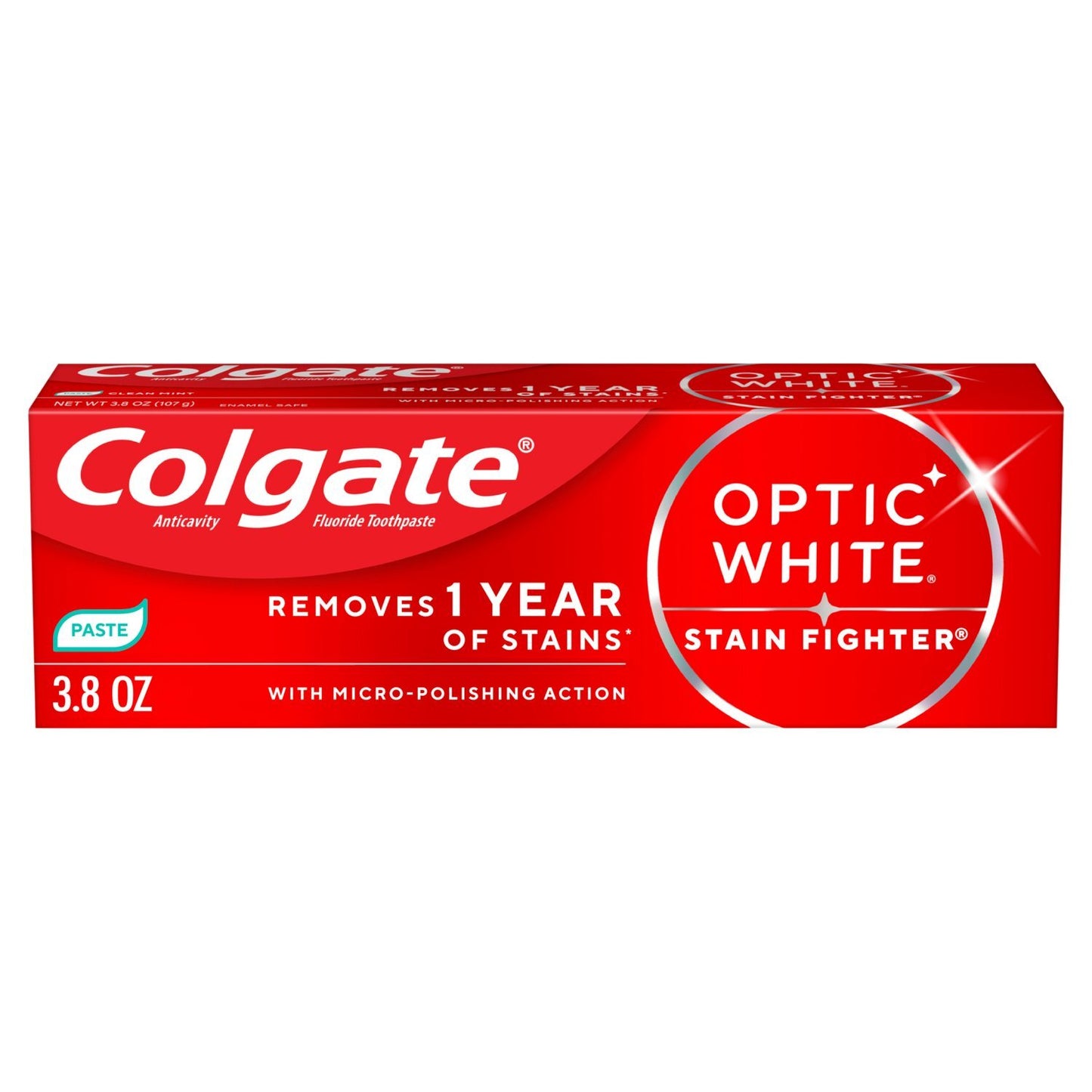 Colgate Optic White Stain Fighter Whitening Toothpaste 107g