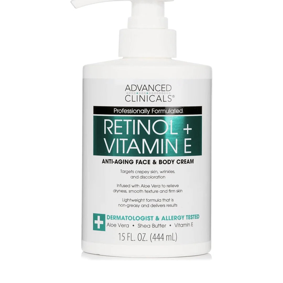 Advanced Clinicals Retinol + Vitamin E Body Lotion 444 ML