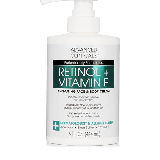 Advanced Clinicals Retinol + Vitamin E Body Lotion 444 ML