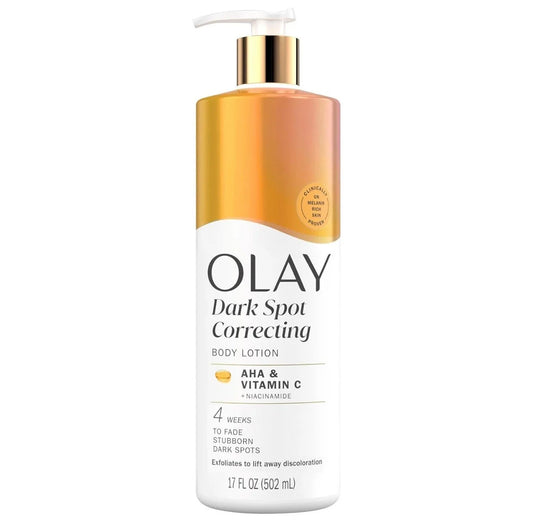 Olay Dark Spot Correcting Body Lotion with AHA, Vitamin C and Niacinamide, 17 fl oz 502 ml