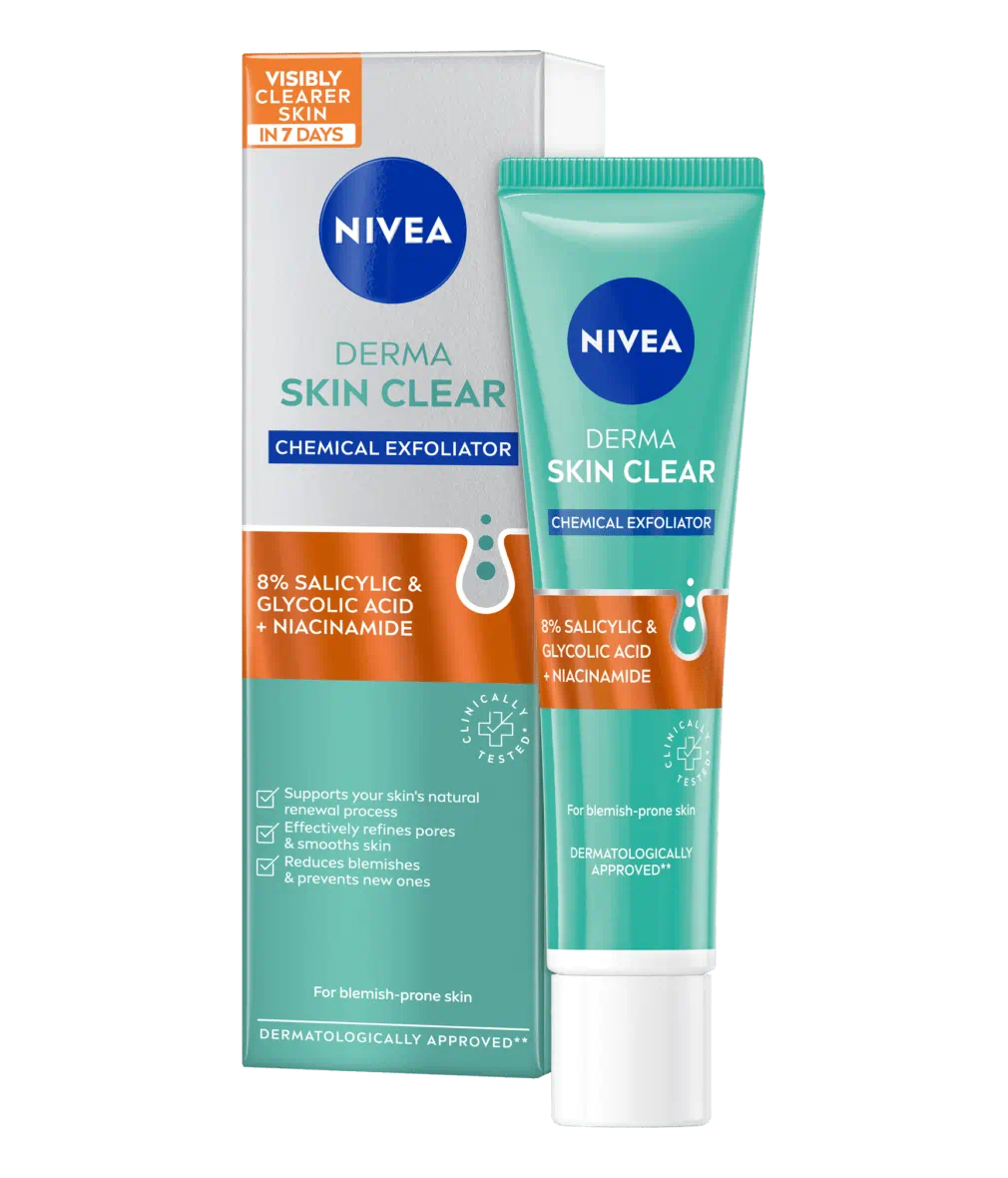 NIVEA Derma Skin Clear Chemical Exfoliator with Salicylic Acid, 40ml