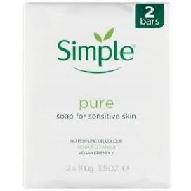 Simple Pure Bar Soap 100g 2pk